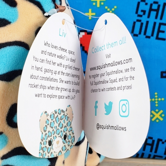 Squishmallow Liv the Cheetah 8" 2020 UltraSoft Genuine Animal Plush - Picture 11 of 12